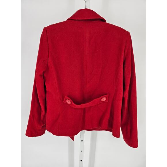 Collection by Harve Benard Double-Breasted Button Closure Front Pea-Coat Size 10 - Picture 6 of 6